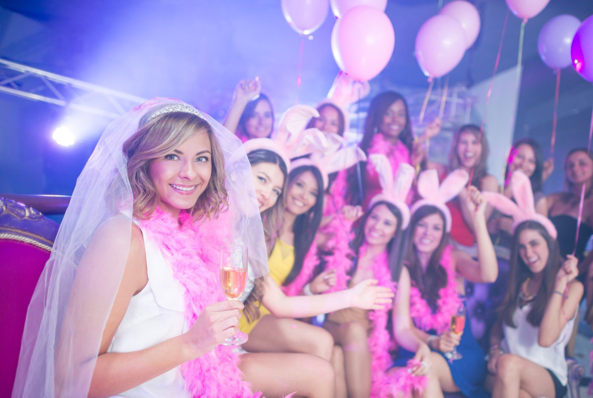 A night out with friends on the party bus.