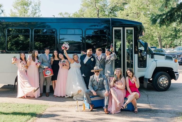 Inside the party bus